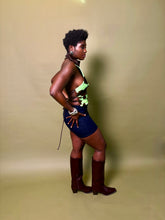 Load image into Gallery viewer, VELENCIA IN RETRO GREEN &amp; MOCHA BROWN COW PRINT (LIMITED EDITION)